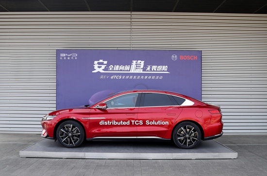 打造极致安全，汉EV四驱版成全球首款搭载dTCS的新能源汽车